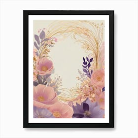 Floral Frame 12 Poster