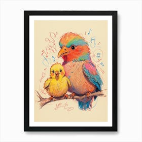 Colorful Birds 2 Art Print