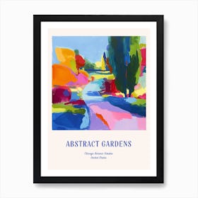 Colourful Gardens Chicago Botanic Garden Usa 1 Blue Poster Art Print