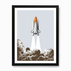 Space Shuttle Launch Art Print