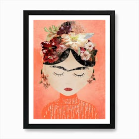 Frida (Peach) Art Print