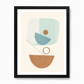 Azzurro Shapes No 4 Art Print