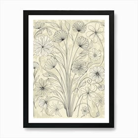 Floral Design Vector Art Print