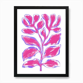 Abstract Pink Plant Art Print