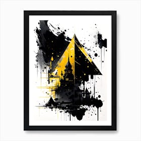 Black And Yellow Painting 1 Art Print