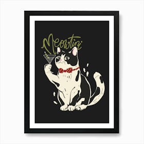 Meowtini Cat Art Print