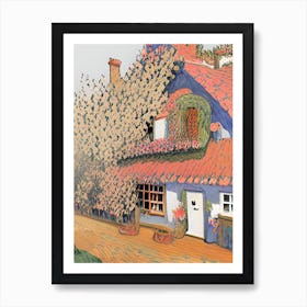 Homey Cottage Art Print