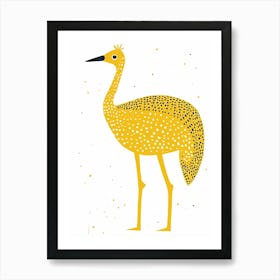 Yellow Ostrich 2 Art Print