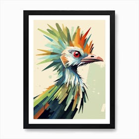 Colourful Dinosaur Microraptor Art Print