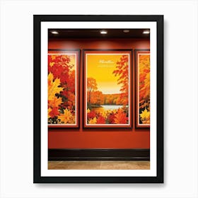 A Seamless Presentation Of Signs Set In An Abbot Point Style Reception Design With Warm Autumn Colo Art Print