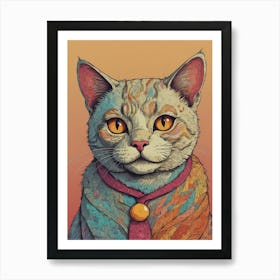 Cat In A Tie Art Print