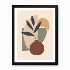 Minimal Boho Plants Art Print