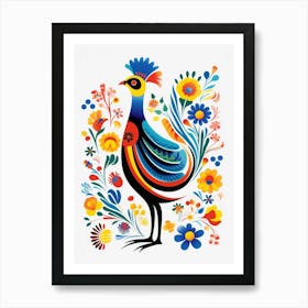 Scandinavian Bird Illustration Grouse 1 Art Print