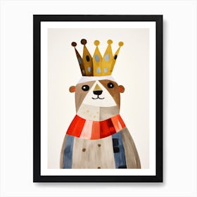 Little Sloth 1 Wearing A Crown Art Print