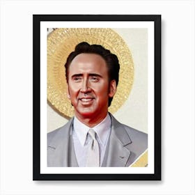 Nicolas Cage Retro Collage Movies Art Print