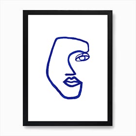 Modern Line Face Art Print