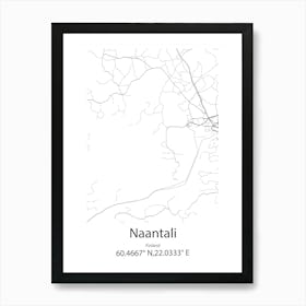 Naantali,Finland Minimalist Map Art Print