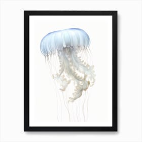 Irukandji Jellyfish Simple Watercolour 5 Art Print