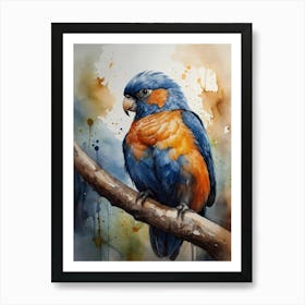 Blue Cockatoo Art Print