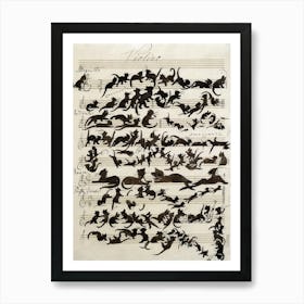 Cat Symphony Art Print