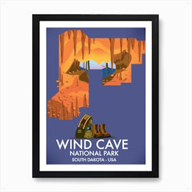 Wind Cave National Park South Dakota USA Poster