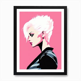 Pink Rebellion: Minimalist Punk Vibes Art Print