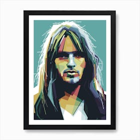 David Gilmour WPAP Pop Art Art Print