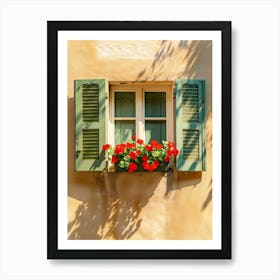 Window With Flowers 1 Art Print