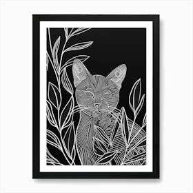 Bengal Cat Minimalist Illustration 3 Art Print