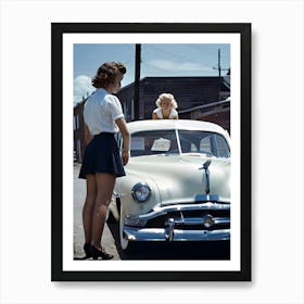 50's Style Community Car Wash Reimagined - Hall-O-Gram Creations 7 Art Print