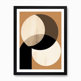 Abstract Elegance: Beige Bauhaus Art Print