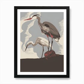 Herons Art Print