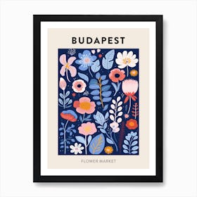Flower Market Poster Budapest Hungary 2 Art Print