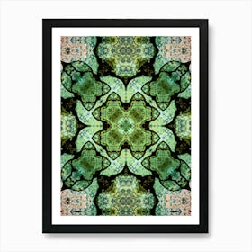 Abstract Pattern Green Spots Art Print