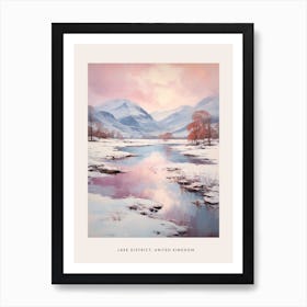 Dreamy Winter Painting Poster Lake District United Kingdom 3 Art Print