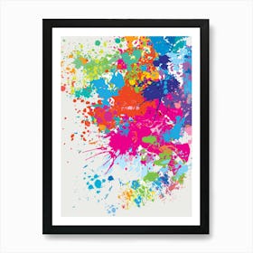 Colorful Paint Splatters Art Print