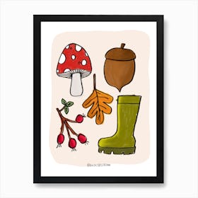 Autumn Illustration Art Print