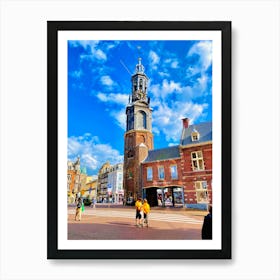 Clock Tower In Rotterdam 1 Art Print