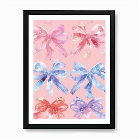 Pastel Bows 1 Pattern Art Print