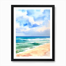 Playa Rincon, Dominican Republic Watercolour Art Print