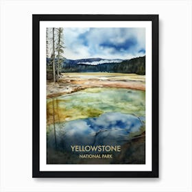 Yellowstone Park Watercolour 4 Art Print