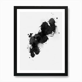 Black Ink Splatter 1 Art Print