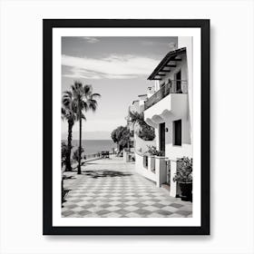 Marbella, Spain, Mediterranean Black And White Photography Analogue 1 Art Print