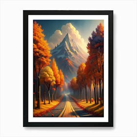 Autumn Road 1 Art Print