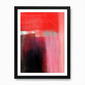 LOVER,  red, black, blue, pink, Rothko Inspired,  Colour Blocked Modern Contemporary Art Print