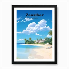 Zanzibar Tanzania Beach Travel Art Art Print