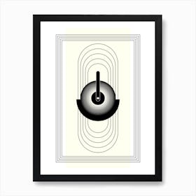 Drop In Black Geometric Abstract Art Print