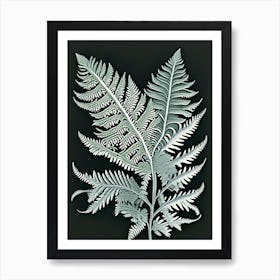 Silver Lace Fern 2 Vintage Botanical Poster Art Print