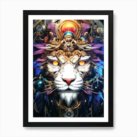 Lion Of The Machine Art Print