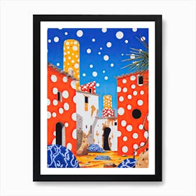 Porto Cesareo, Italy, Illustration In The Style Of Pop Art 3 Art Print